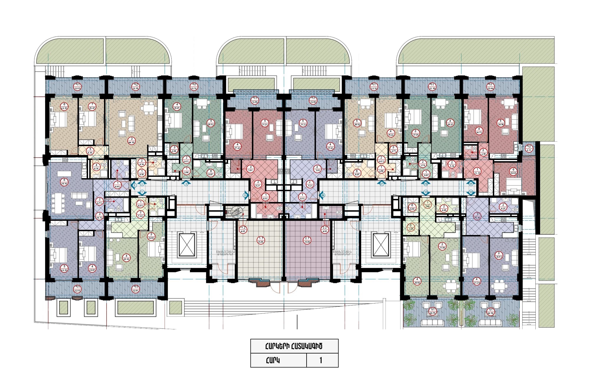 Modern apartment floor plan layout